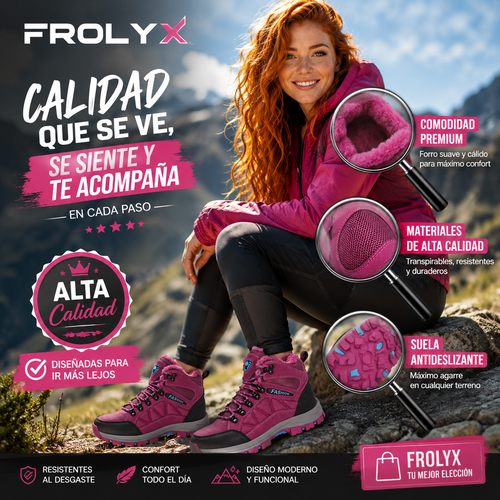 Botas de Montaña de Invierno con Forro Cálido